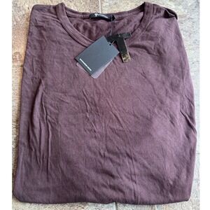 Alexander Wang Menswear T Shirt Crew Neck Brown XL Extra Large Tee Top
